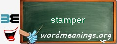 WordMeaning blackboard for stamper